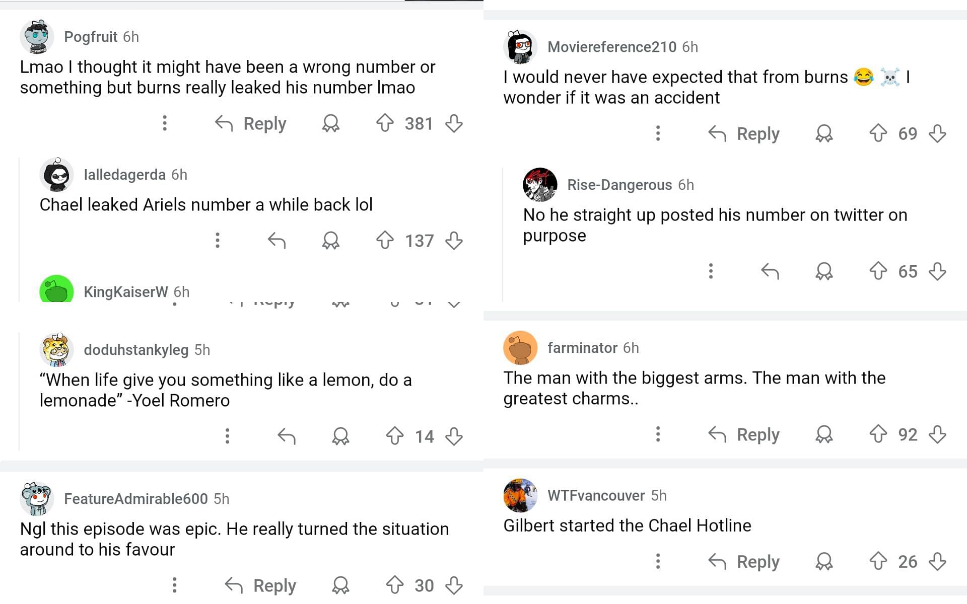 Fan reactions screenshots